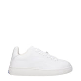 Burberry White Leather Low Top Sneakers